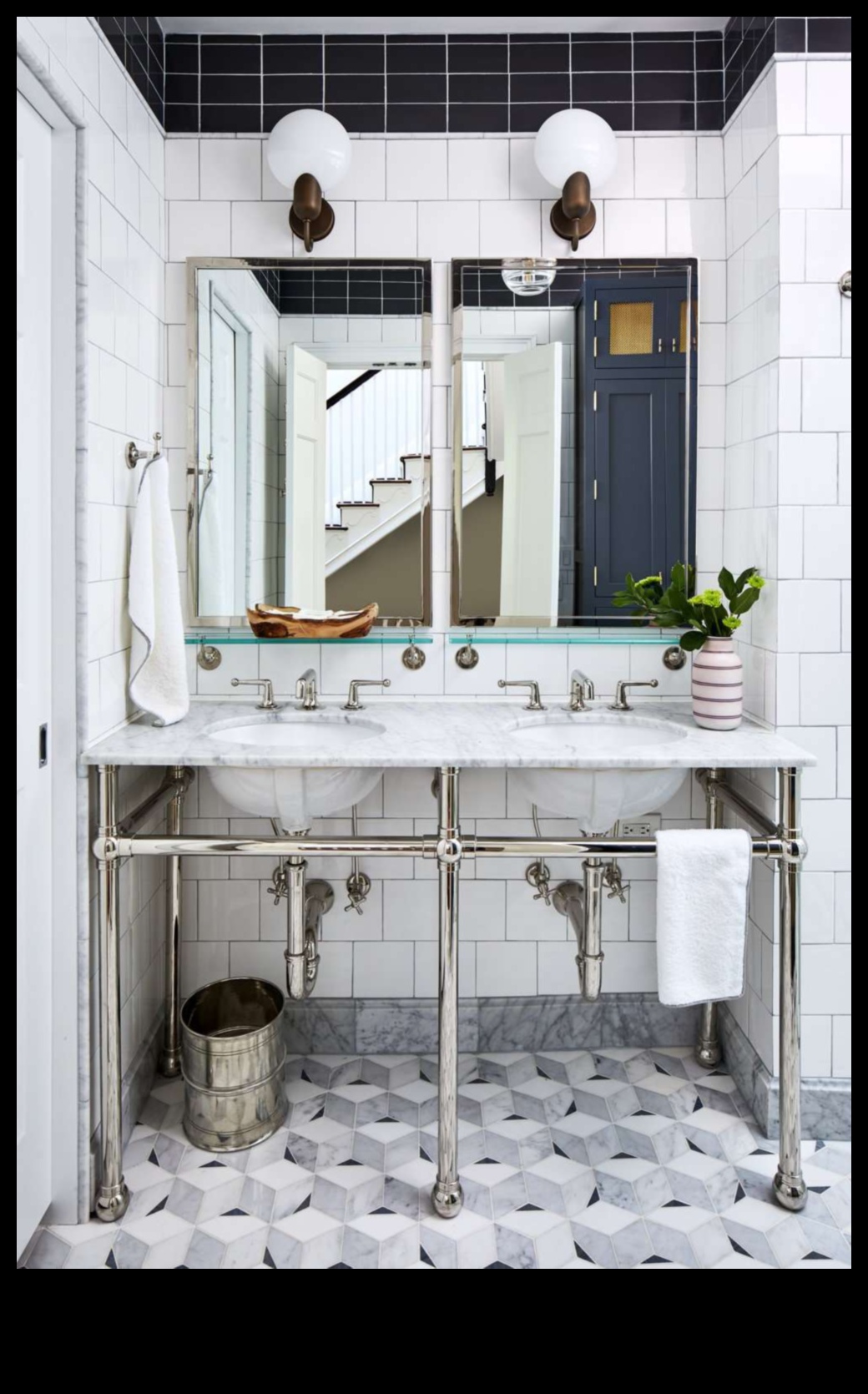 Art Deco vannas istabas dekoru iedvesmas