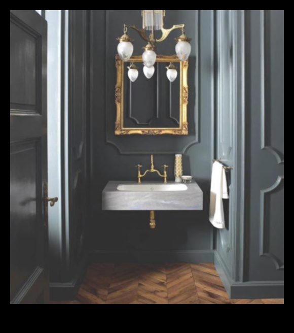 Art Deco vannas istabas dekoru iedvesmas