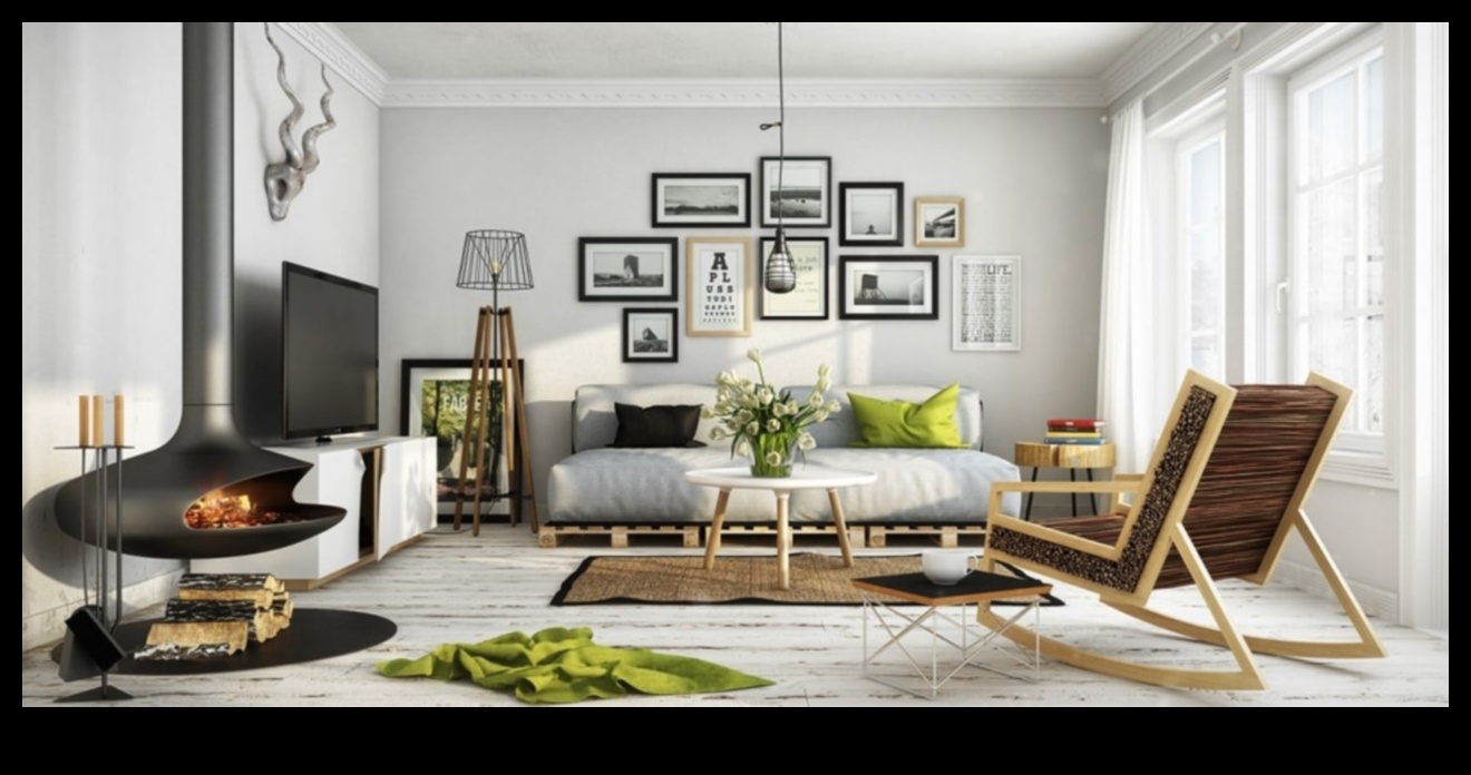 Skandināvu viesistabas dekoru idejas Hygge Vibes