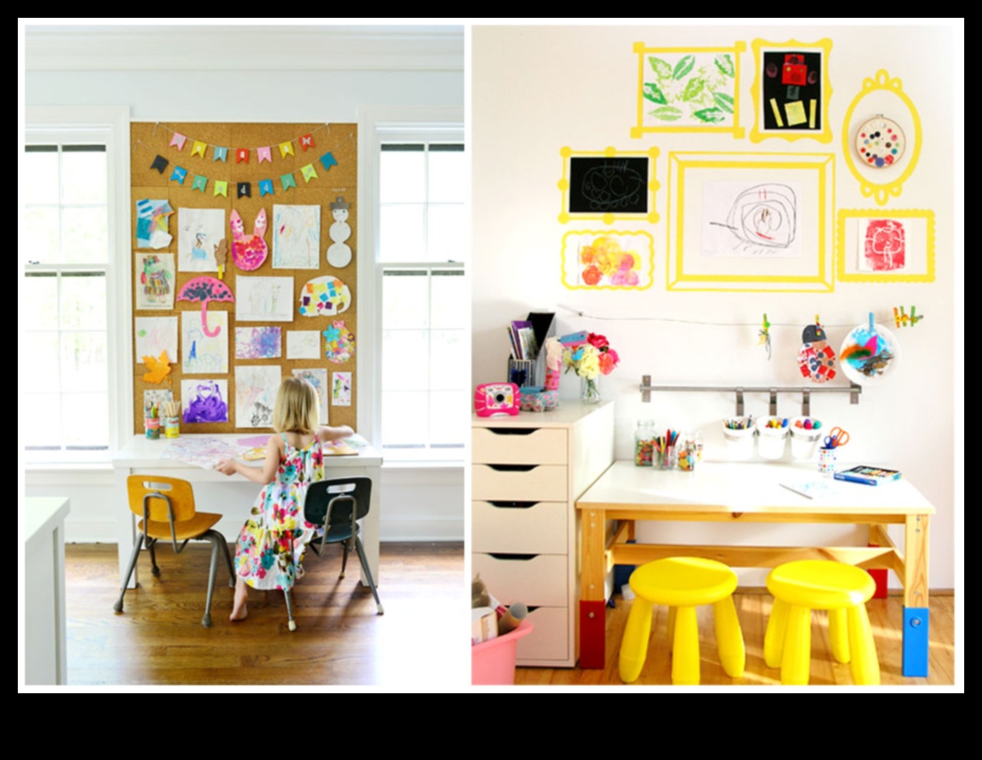 Bērnu rokdarbu stūrītis: radoša telpa mazajiem amatniekiem