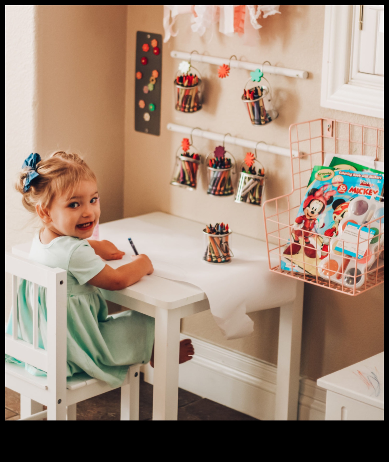 Bērnu rokdarbu stūrītis: radoša telpa mazajiem amatniekiem