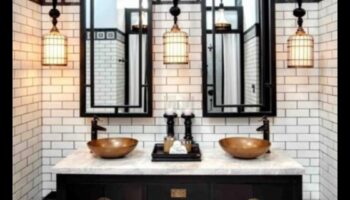 Art Deco vannas istabas dekoru iedvesmas